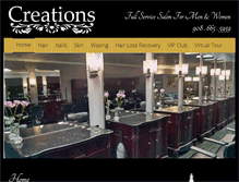 Tablet Screenshot of creationssalonnj.com